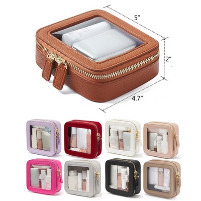 Clear Makeup Bag Travel Cosmetic Case Transparent Toiletry Bag with Zipper