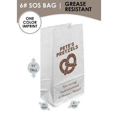 Grease Resistant 6# SOS Bag With One Color Printing