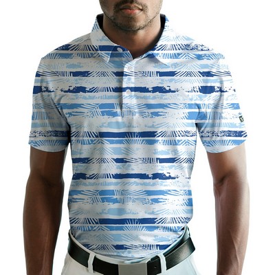 Men's Golf Polo - Tropical Blues