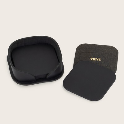 Square Coaster Set & Holder