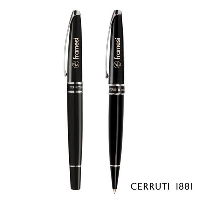 Cerruti 1881® Silver Clip Ballpoint Pen & Rollerball Pen Gift Set