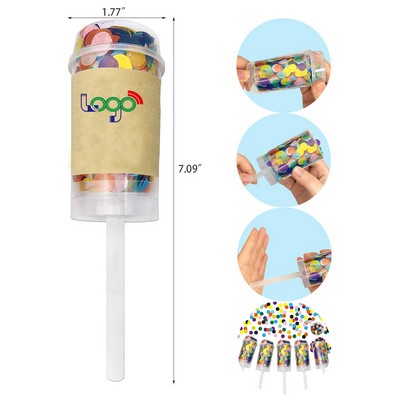 Confetti Push Pop Colorful Containers Sprinkle Confetti Paper Poppers