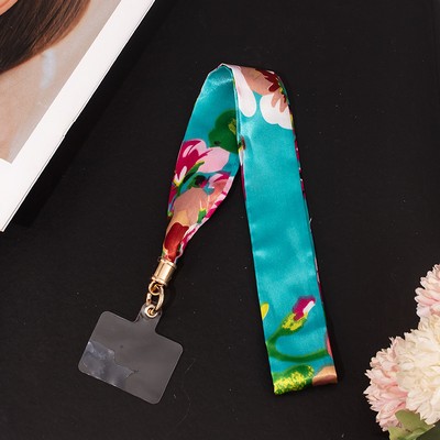 2" Full Custom Silk Feeling Satin Phone Lanyard Badge Lanyard Neck Strap w/Lanyard Pad Compatible #3