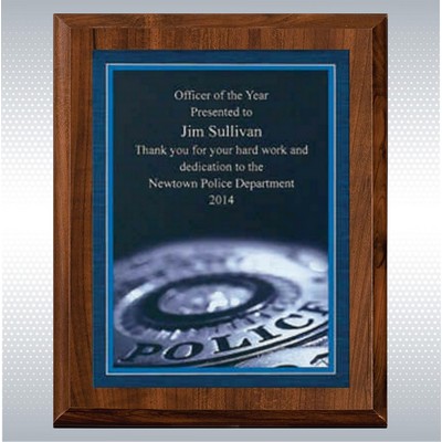 Police Cherry Finish Plaque (8" x 10")